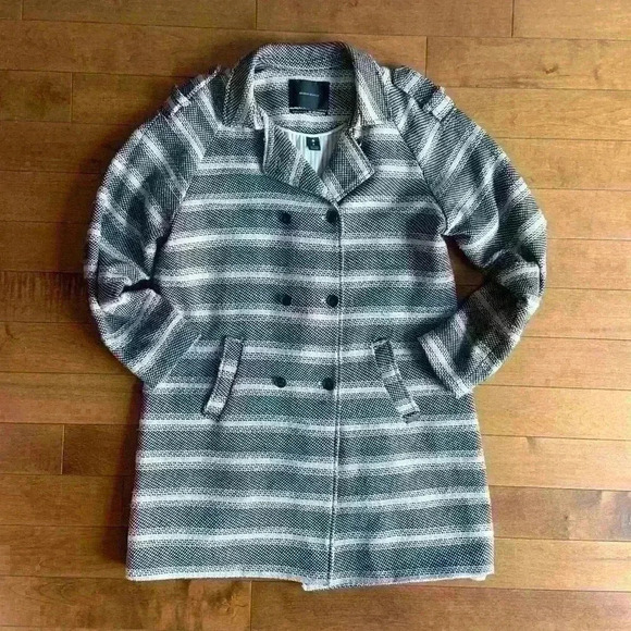 Scotch & Soda | Striped woven pea coat jacket size 2 - Picture 1 of 6